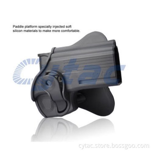 Gun holsters for Taurus 24/7, designed with release button, soft silicone paddle